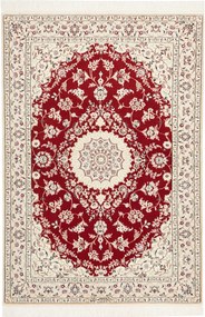 Nain Tappeto persiano 100x140 Rosso (Iran) Annodato A Mano