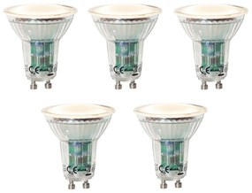 Set di 5 lampadine LED GU10 con sensore crepuscolare 3W 200 lm 2700K