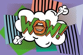 Carta da parati – Elegante pop art viola – WOW!