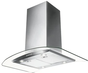 Cappa ad isola Glassy FABER argento L 90 cm
