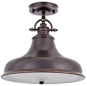 Sospensione Industrial Nordica Emery Metallo Bronzo Palladiano 1 Luce E27