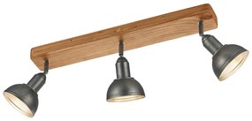 Faretto in colore grigio scuro-naturale 11x58 cm Delhi - Trio