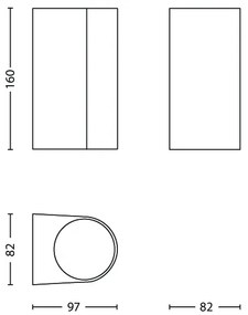 Philips 17102/86/PN - Applique da esterno NIGHTINGALE 2xGU10/35W/230V