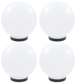 Set Lampade A Led Sferiche 4 Pz 25 Cm İn Pmma /