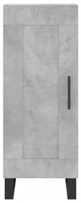 Credenza grigio cemento 34,5x34x90 cm in legno multistrato