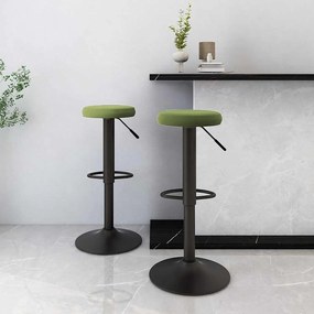 Sgabelli Da Bar 2 Pz Verde Chiaro İn Velluto /