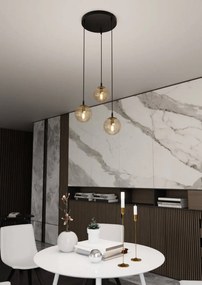 Lampadario a sospensione COSMO 3 BLACK MIODOWY PREMIUM