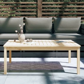 Tavolo da giardino 121x82,5x45 cm in legno massello di pino