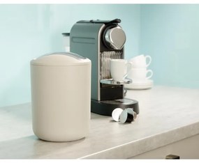 WENKO 21221100 - Pattumiera BRASIL 14x21 cm beige/cromo lucido