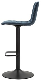 Sgabello da bar regolabile in altezza in nero petrolio (altezza seduta 61 cm) Malia - Mauro Ferretti