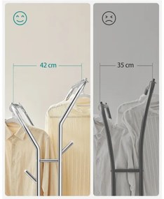 Appendiabiti da terra mobile LINEA, argento