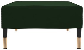 Poggiapiedi verde scuro 78x56x32 cm in velluto