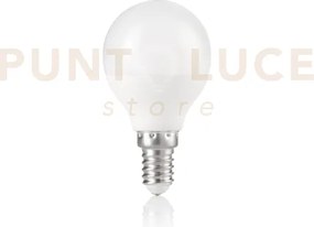 Lampadina attacco e14 sfera in plastica bianco  6 w 580 lm 4000 k ø...