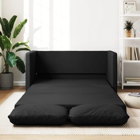 Divano Letto Da Terra 2 İn 1 Nero 112x174x55 Cm Similpelle /