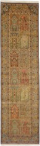 Cashmere Silk Tappeto orientale 90 x 340 Beige (Indian) Annodato A Mano