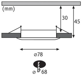 Paulmann 93462 - SET 3xLED/6W IP44 Lampada da incasso per bagno NOVA 230V