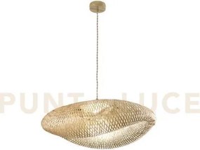 Lampadario a sospensione kayak in bamboo 1 luce attacco e27 max 60w...