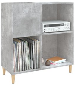 Mobile porta dischi grigio cemento 84,5x38x89 legno multistrato