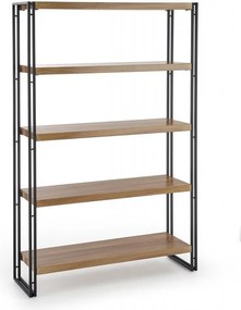 Scaffale Bolivar REG2 in rovere dorato/nero - H155 cm