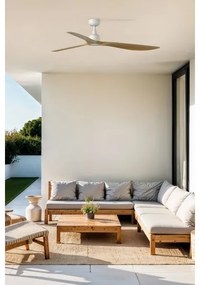 FARO 34361 - Ventilatore da soffitto OUTWOOD L marrone/bianco diametro 150 cm IP44 + TC
