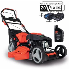 Scheppach - Rasaerba a scoppio semovente e-start 225cc 53cm con olio ms225-53e