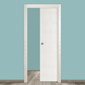 Porta scorrevole Wheat bianco L 70 x H 210 cm reversibile
