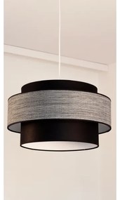 Lampadario a sospensione con filo GRACE 1xE27/60W/230V diametro 40 cm nero/grigio