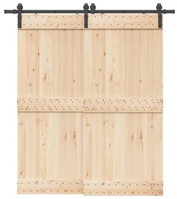 Kit Di Binari Per Porte Scorrevoli 200 Cm Acciaio Nero /