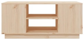 Tavolino da salotto 90x49x40,5 cm in legno massello di pino