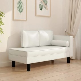 Sdraio con cuscini e capezzale crema in similpelle