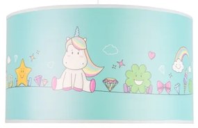 Duolla - Lampadario a sospensione per bambini UNICORN 1xE27/15W/230V diametro 35 cm