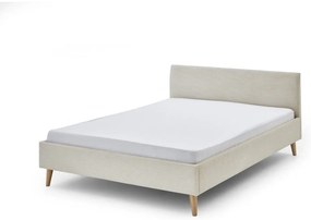Letto matrimoniale imbottito beige rete non inclusa 140x200 cm Wicki – Meise Möbel