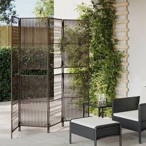 Divisorio Per Ambienti A 4 Pannelli Marrone İn Polyrattan /