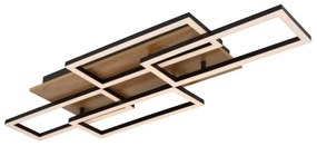 Globo 67359-40 - Lampada da soffitto LED dimmerabile JEFFRY 40W/230V 32,5 x 87,5 cm marrone/nero + telecomando