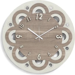 Orologio da parete tondo D30 in legno laminato TRS - MARGHERITA