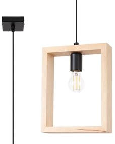 Sollux SL.1310 - Lampadario a sospensione con filo ARIES 1xE27/15W/230V faggio/beige