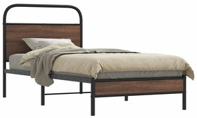 Giroletto Senza Materasso Rovere Marrone 90x200cm İn Truciolato /