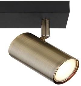 Globo 57911-3M - Faretto ROBBY 3xGU10/35W/230V nero/ottone