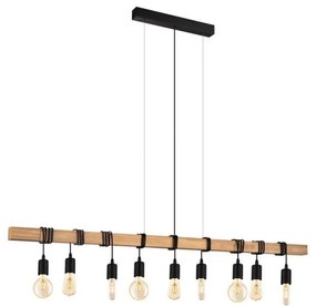 Eglo 182429 - Lampadario sospeso su cavo TOWNSHEND 9xE27/60W/230V