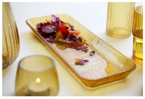 Piatto da portata in vetro arancione 14x38 cm Kusintha - Bitz