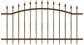 Recinzione arco in ferro verniciato corten L 4 x H 105.5 x P 3 cm