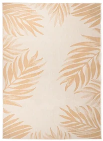Tappeto Da Esterni A Tessitura Piatta 200x280cm Motivo A Foglie /