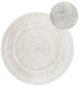 Tappeto rotondo bianco in iuta reversibile/tessuto a mano ø 140 cm Braided – Hanse Home