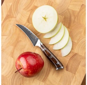 Gudaro - Coltello da cucina per frutta in acciaio damascato FENG 3,5", 67 strati d'acciaio, lunghezza 9,5 cm
