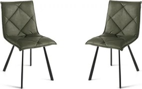 Sedia pranzo Ecopelle Oliva - moderno ROLL 2 sedie