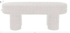 Panchina beige con rivestimento in bouclé Fern – Dutchbone