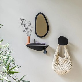 Attaccapanni da parete nero in metallo 15 cm Mani – Spinder Design