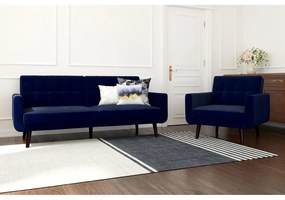 Divano letto blu 199 cm Nola - Støraa
