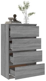Credenza grigio sonoma 60x35x98,5 cm in legno multistrato