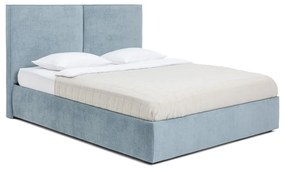Letto matrimoniale imbottito blu con contenitore e rete inclusi 180x200 cm Thessa Bold – Bonami Selection